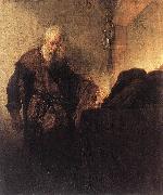 REMBRANDT Harmenszoon van Rijn St Paul at his Writing-Desk oil painting